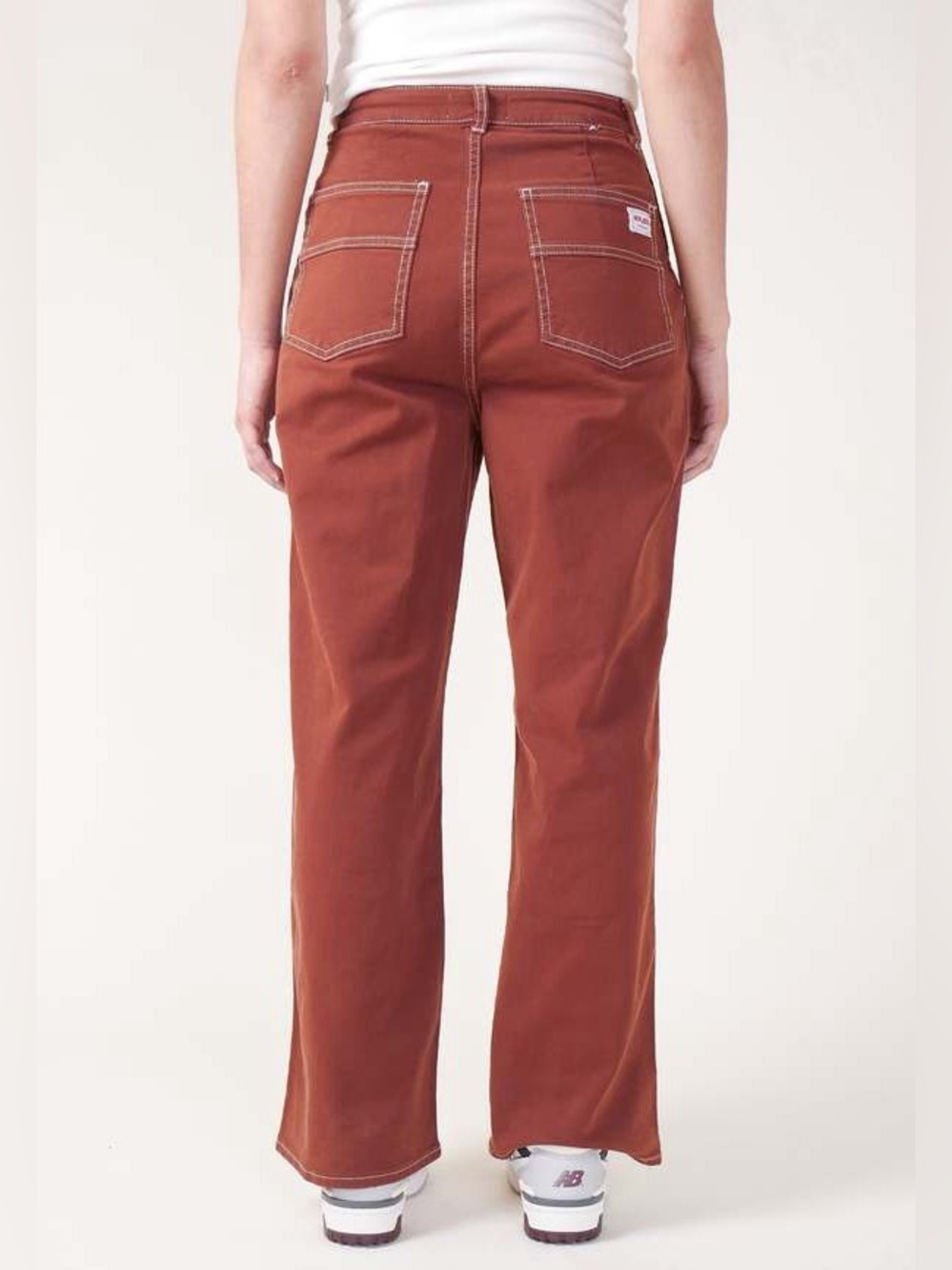 ROLLA'S Heidi Trade Jeans High-Rise Loose Straight Cargo Pants Chesnut Brown 24 - Picture 4 of 10